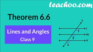 Theorem 6.6 Class 9 - Lines Parallel to Same Line are Parallel [Proof] - Lines and Angles