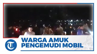 Viral Video Warga Amuk Pengemudi Mobil yang Diduga Mabuk & Tabrak Gerobak Sate, Begini Kata Polisi