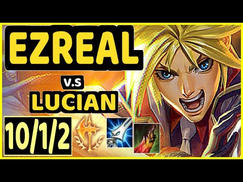 DISAVE (EZREAL) vs LUCIAN - 10/1/2 KDA BOTTOM ADC CHALLENGER GAMEPLAY - BR