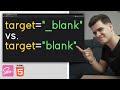 Portfolio HTML target attribute TRICK