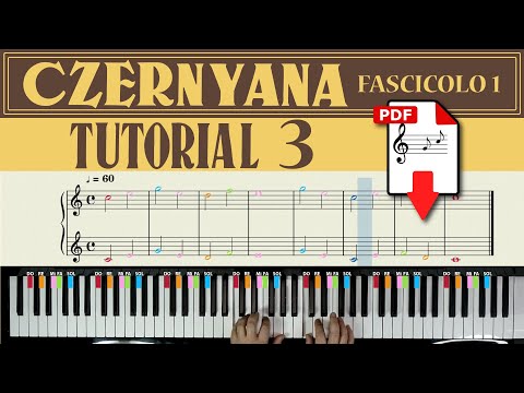 Czernyana Volume 1 - piano tutorial, exercise 3 with downloadable PDF score