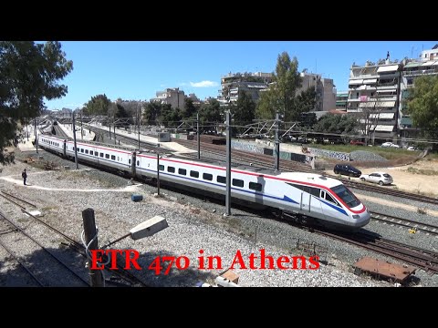 (FHD) Trainose ETR 470 on test run in Athens