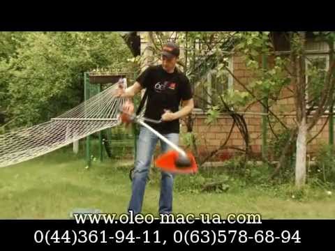 Видео Мотокоса Oleo-Mac Sparta 38 подготовка к работе