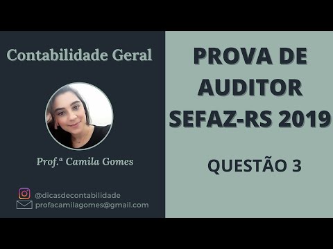 Questão 3 COMENTADA - Auditor SEFAZ RS 2019