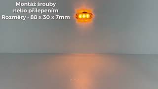 PROFI SLIM výstražné LED svetlo vonkajšie, oranžové, 12-24V, ECE R65