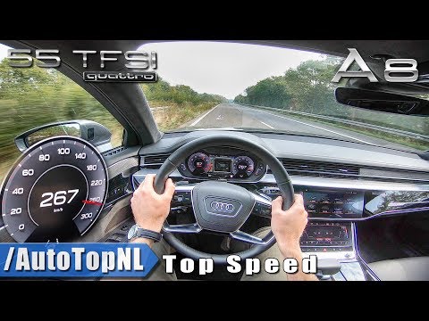 AUDI A8 2019 55 TFSI 3.0 V6 Turbo | AUTOBAHN POV 267km/h TOP SPEED by AutoTopNL
