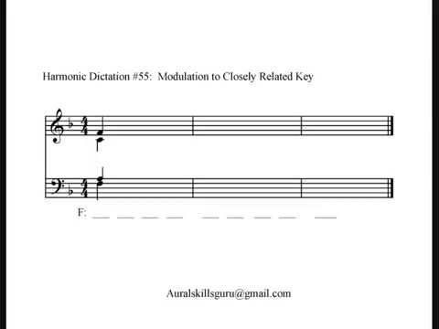 Harmonic Dictation #55 - Modulating to a Closely Related Key