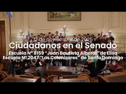 🏛️ CIUDADANOS EN EL SENADO | Escuelas N° 8159 de Elisa y N° 2047 de Santo Domingo
