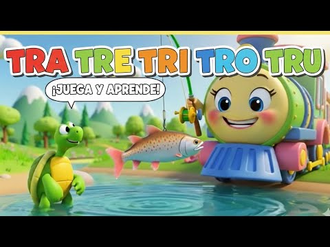 Aprende las Sílabas Tra Tre Tri Tro Tru con el Tren Travieso 🚂✨ Clase Completa para Niños