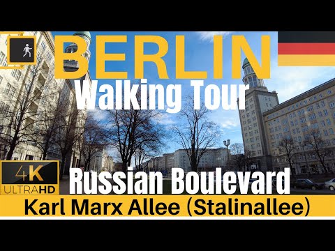 ► Berlin Germany【4K】Walking Tour | Russian Boulevard in Berlin | Karl Marx Allee (Stalinallee)