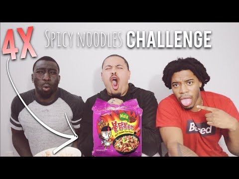 4X Spicy Noodles Challenge With TooFoolee! | MIGHTYDUCK
