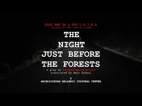 "The Night Just Before the Forests" a play  by Bernard-Marie Koltès (Trailer 1)