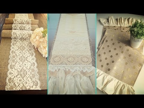 Chic style burlap table runners & placemats decor ideas/ hom...