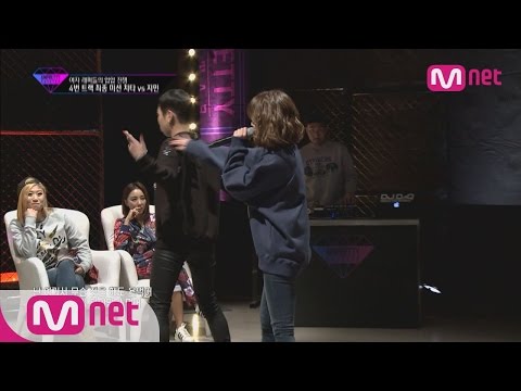 [Unpretty Rapstar]ep.06: Jimin(지민) vs Cheetah(치타) #4 track mission final 1:1 battle