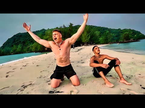 3 Days STRANDED on a Deserted Island (no food, no water & hit by a storm)