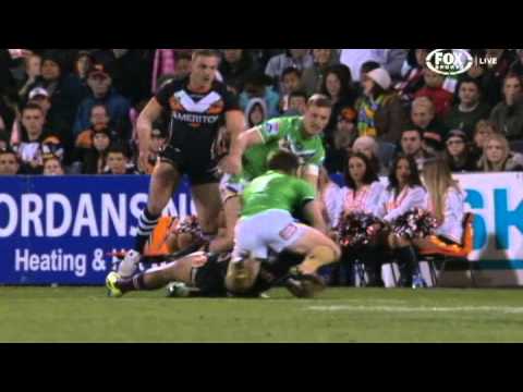 Wests Tigers vs Canberra Raiders - NRL highlights, Round 16, 2014