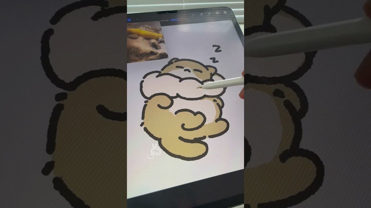 How to draw cat on procreate app (p5)