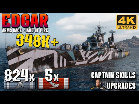 Edgar: Super Cruiser Melts Everything – Submarine Ram Finish! -World of Warships