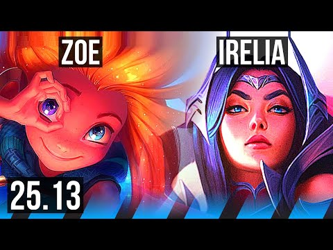 ZOE vs IRELIA (MID) | 6/2/8, 500+ games | EUW Master | 25.13
