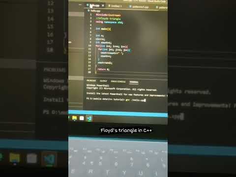 floyd's triangle in C++ Programming | NIIN KM