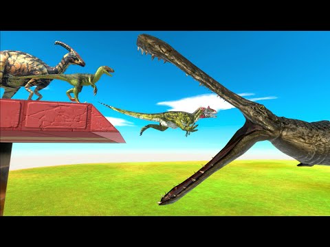 Dinosaurs Race - Jump Over Giant Machimosaurus | Animal Revolt Battle Simulator