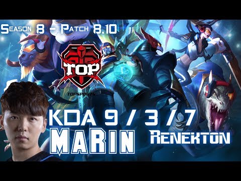 TOP MaRin RENEKTON vs AATROX Top - Patch 8.10 KR Ranked