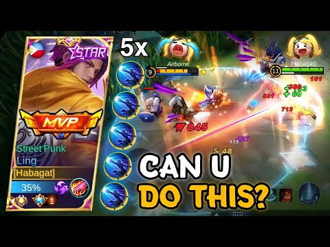 LING SATISFYING 5X DASH COMBO! Tutorial Fast Hand + Jungle Emblem Rotation!⚡ - LING MLBB