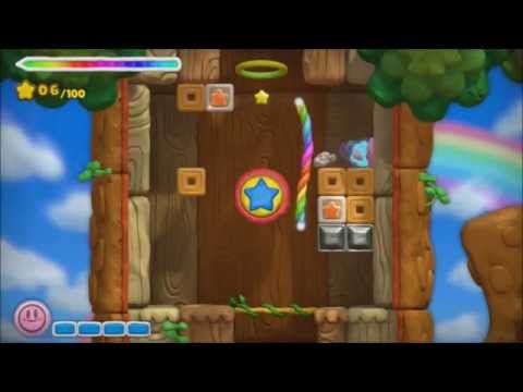 Kirby and the Rainbow Curse - 100% Walkthrough - Level 1-2 Up the Big Ol' Tree