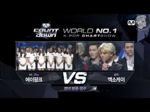 [LIVE] 140515 EXO win at M Countdown (lagging)