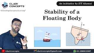 Stability of a floating body explained easily with animation | Hindi