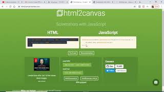 html2canvas Library Simple Example to Take Screenshot in Webpage in Javascript
