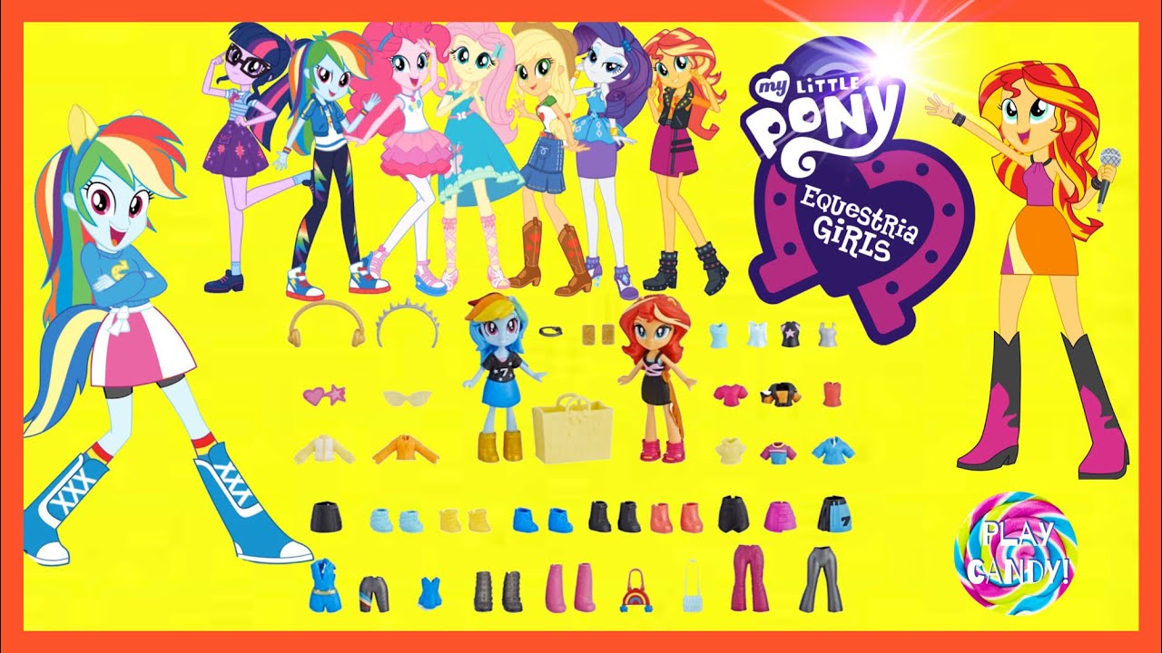 Equestria Girls - My Little Pony - Rainbow Dash & Sunset Shimmer Dress Up Set!