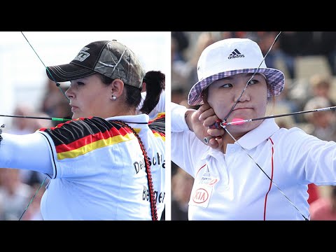 Kristina Berger v Seok Ji Hyun – compound women's quarterfinal | Paris 2013 Archery World Cup Final