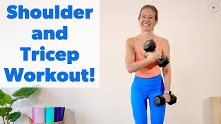 Shoulder and Tricep Workout at Home - With Dumbbells