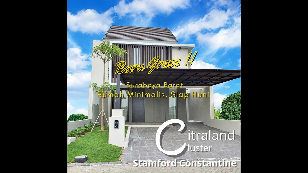 Rumah Lux di Citraland Cluster Stamford Constantine, Baru Gress, Siap Huni - TAN -