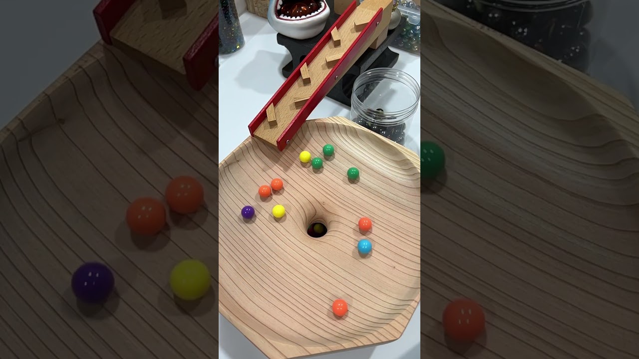 HABA Slope 🎢 Oddly satisfying ASMR 👂 Wooden soothing funnel #asmr #marblerun