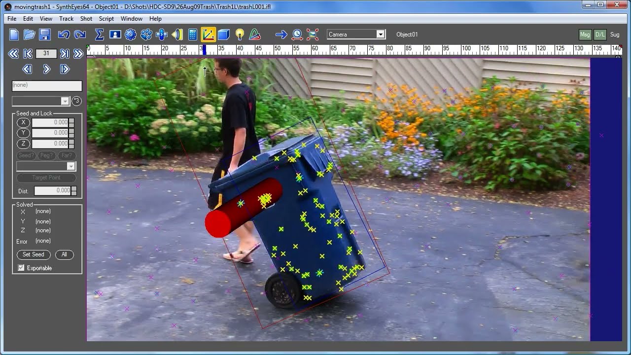 Rotscoping a Moving Object with Autotrack in SynthEyes Boris FX