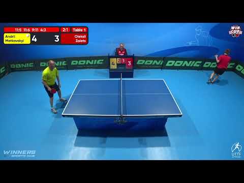 09:00 Andrii Matkovskyi (3:1) Oleksii Zaiets West 1 WIN CUP 24.10.2022 | TABLE TENNIS WINCUP
