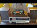 Vintage 70 S Four Piece Set Panasonic Stereo BSR Stacking Turntable And Speakers
