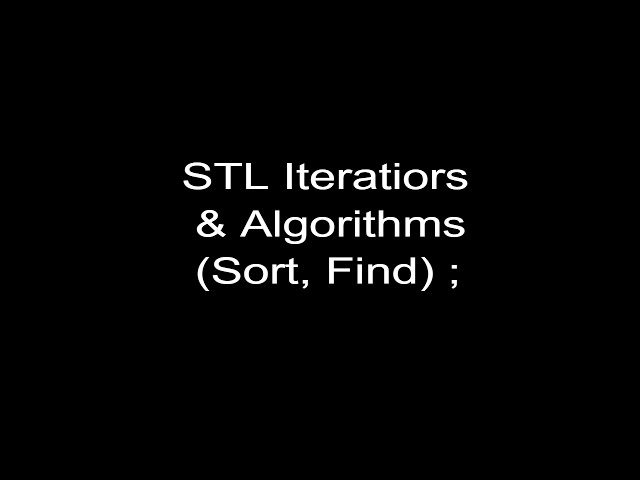 Thumbnail of Iterators (sorting, searching, etc.) lesson