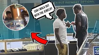 ASKING SECURITY IF I CAN STEAL FROM JEWELRY STORES PRANK !!