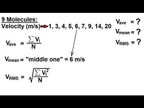 Physics 32 Kinetic Theory of a Gas (6 of 10) Average, Mean, and Root Mean Square Velocity