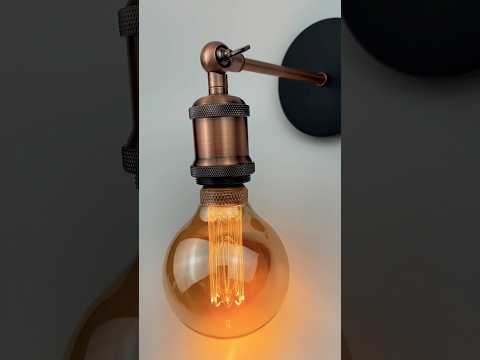 Бра в стилі лофт Ember з патроном червона бронза та поворотним шарніром