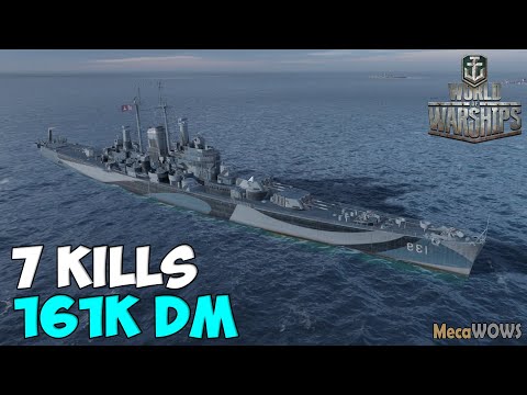 World of WarShips | Salem | 7 KILLS | 161K Damage - Replay Gameplay 4K 60 fps