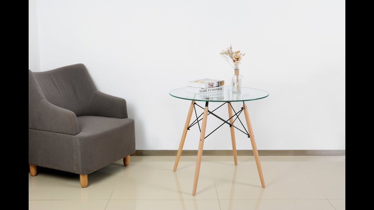 Nidouillet Round Glass Dining Table Installation Video | AB053