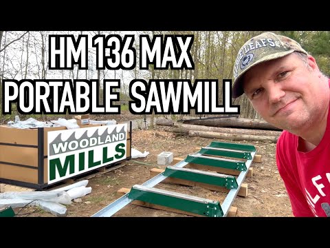 Woodland Mills HM136MAX Sawmill Unboxing & Track Assembly