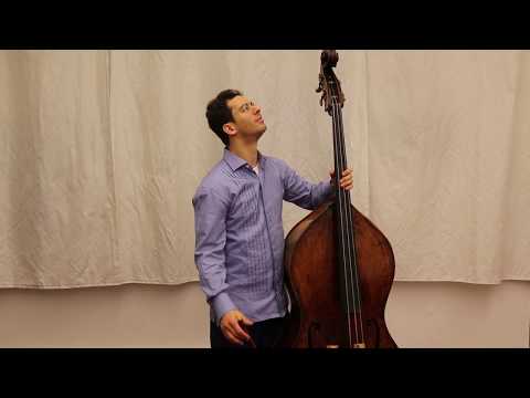 Practice of Dragonetti´s Valses on one of Dragonetti´s own Bows on my 3 stringed Bass.