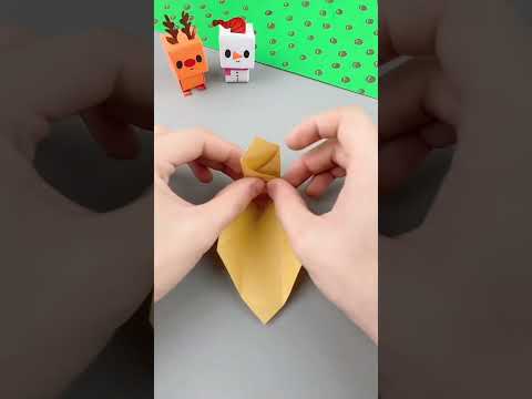 Como fazer rena e boneco de neve em origami.#itensdenatal