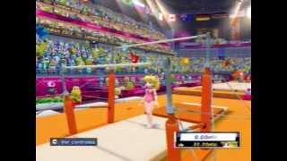 Mario and Sonic at the London 2012 Olympic Games - Uneven Bars Event - Peach