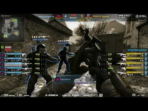 CS GO   Mousesports vs  PENTA Cbble Map 2   ESL Pro League Season 4   EU Matchday 13